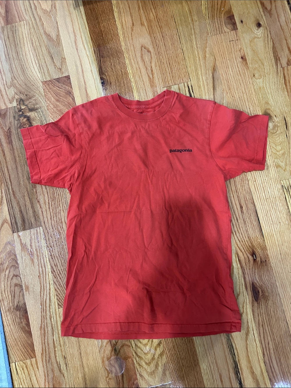 Patagonia Red Short-Sleeve Kids Tee with Chest Logo
